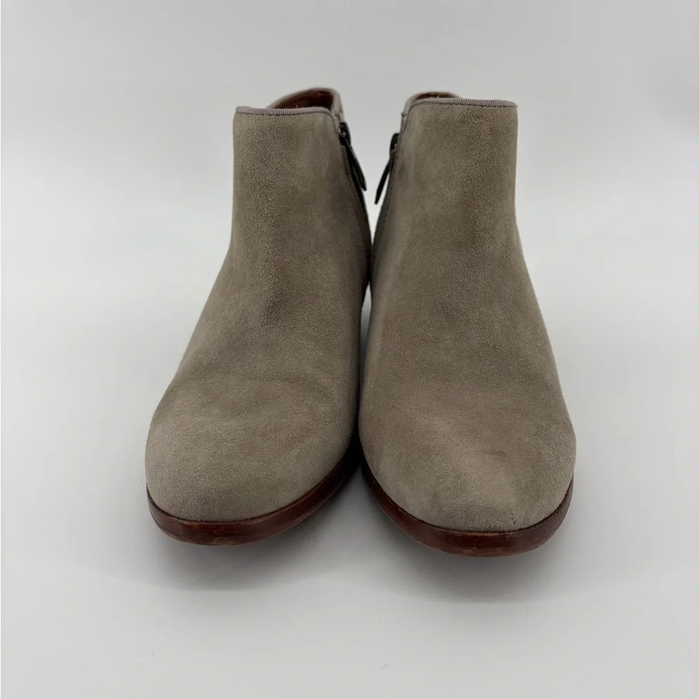 Sam Edelman Women's Size 7 Ankle Boot Taupe Gray Suede Zip - Picture 2 of 10